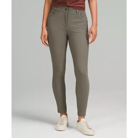 lululemon athletica Pants - Lululemon City Sleek Slim-Fit High-Rise Pant Grey Sage - Plus Size: 33
